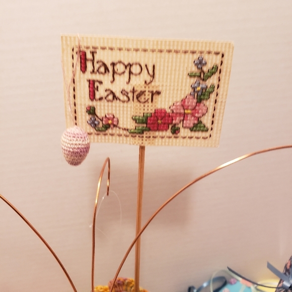 HAND CRAFTED Crochet Flower Egg Bunny Butterfly  Pick 4 - Picture 7 of 12